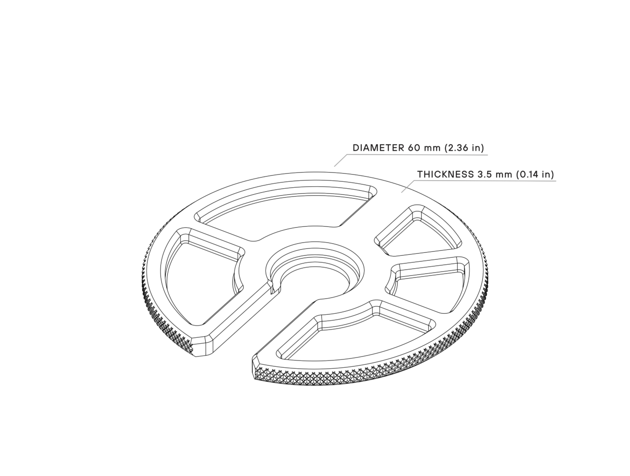 Dimensions of PCBite Component tray: Component tray