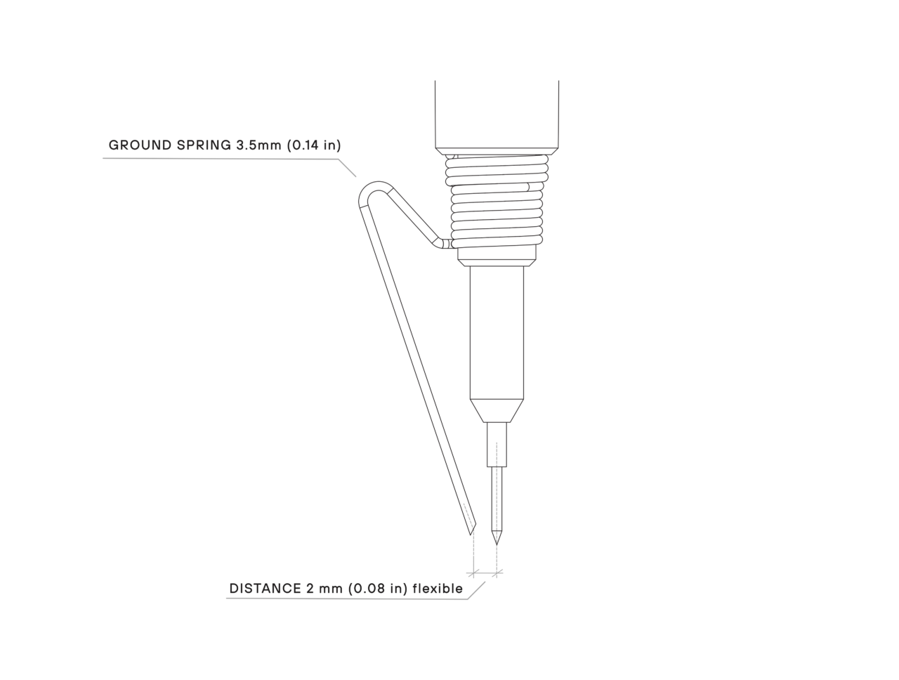 Dimensions of 5x Ground spring 3,5mm: SQXX0 ground spring