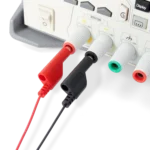 SP10, Red and black banana plug test leads connected to power supply (PCBITE-4011)