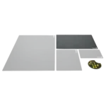 Size comparison of the large A4 insulated baseplate compared with other sizes side by side (PCBITE-4017)