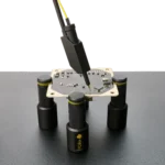 Single SQ10 probe used handsfree to monitor a signal on a PCB under test (PCBITE-6005)