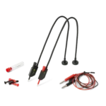 Set of two handsfree SQ10 probes with spring-loaded tips plus banana cables and color-coded cable holders (PCBITE-6011)
