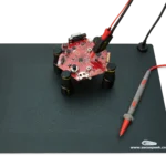 Handsfree SQ10 probe in action and a standard multimeter probe unused (PCBITE-6011)