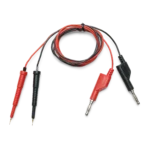 Two SQ10 probe heads connected to red and black banana plug leads (PCBITE-6011)