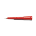 Red SQ10 probe head showing the fine-pitch spring-loaded test needle that can be handheld (PCBITE-6011)