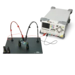Complete test setup with two handsfree SQ10 probes connected to a power supply (PCBITE-6019)