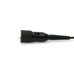 SQ350 350 MHz, Side view of BNC connector showing x10 identifier pin and low frequency tuning hole (PCBITE-6025)