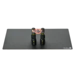 SQ500 500 MHz, Set of four magnetic spring-loaded PCB holders on a large insulated baseplate holding a PCB (PCBITE-6026)