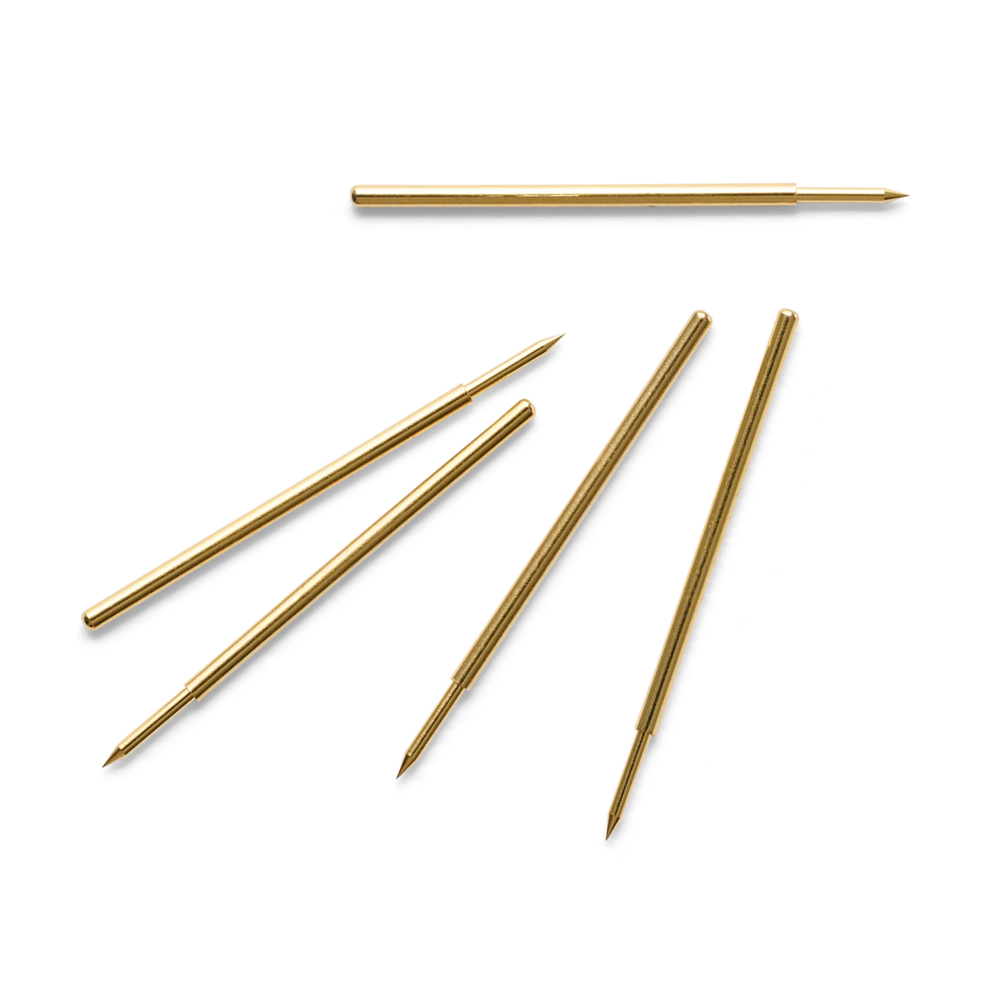 PCBite 5x replacement spring-loaded gold-plated needle tips for SP and SQ probes (PCBITE-7002)