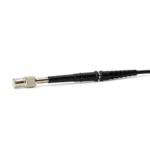 Oscilloscope probe with mounted BNC adapter, ready to connect to a BNC output (PCBITE-7003)