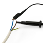 Sprung hook and ground lead with alligator clip connected to wire ends (PCBITE-7005)