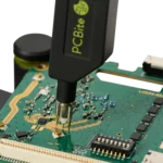 High frequency PCB measurement with SQG15 1.5 GHz probe, dual ground clip and spring-loaded tips (PCBITE-7009)