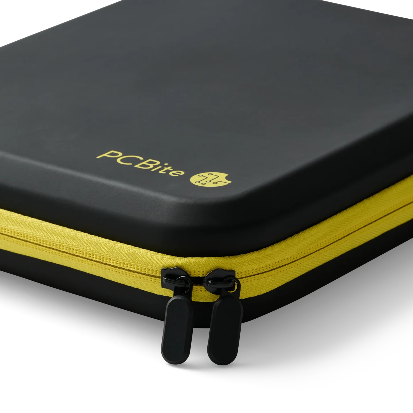 Closeup of the zipper for the protective EVA case supplied with the SQG15 1.5 GHz probe (PCBITE-7009)