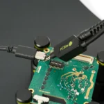 SQG30 3.0 GHz Probe making stable handsfree contact for long duration signal capture on PCB (PCBITE-7011)