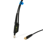 Complete single handheld SQG60 6.0 GHz probe with dual ground, SMA connector and blue cable holders (PCBITE-7012)