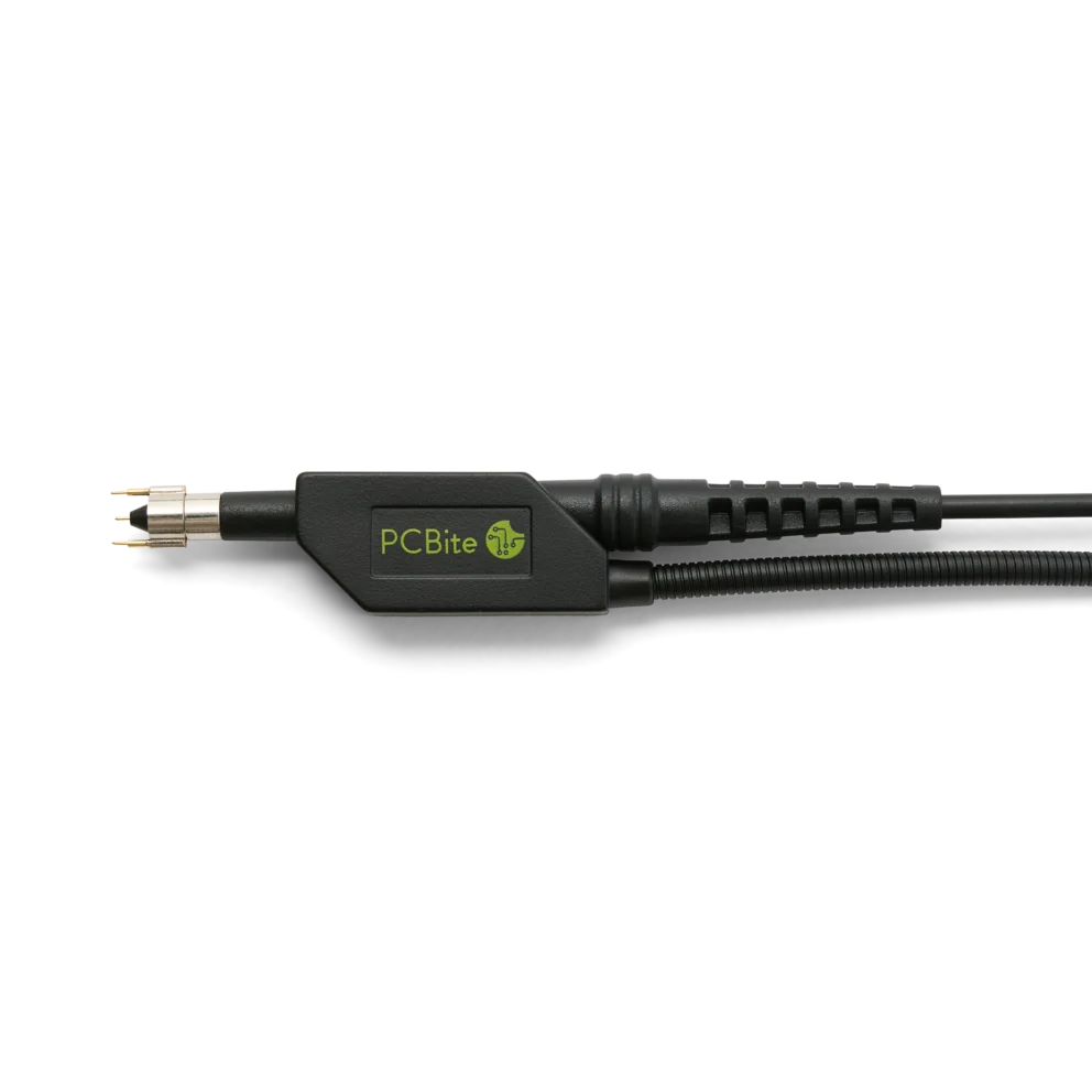 High frequency probe mounted in probe holder with 5,0mm dual ground clip (PCBITE-7015)
