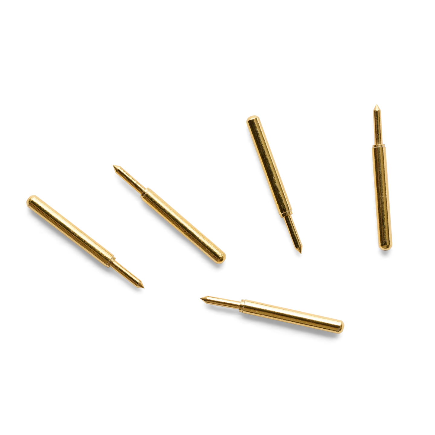 5x probe needle tips, replacement gold-plated spring-loaded needles for SQG probe series (PCBITE-7017)