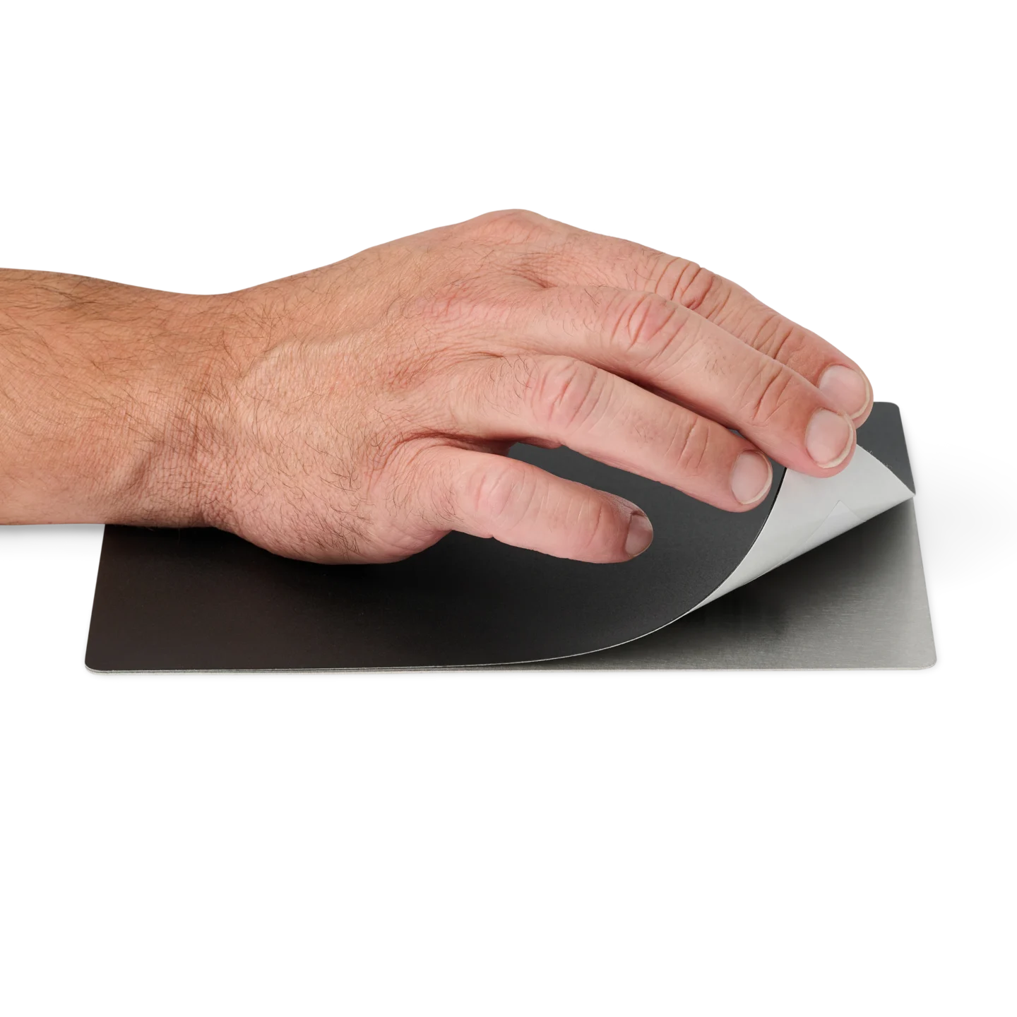 Hand applying the A5 sized insulation cover on the small baseplate (PCBITE-7019)
