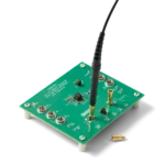 PCB with multiple MMCX connectors and adapters for quick probe repositioning between test points (PCBITE-7021)