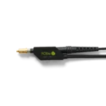 MMCX 5,0mm adapter mounted on oscilloscope probe with probe holder for increased stability (PCBITE-7022)