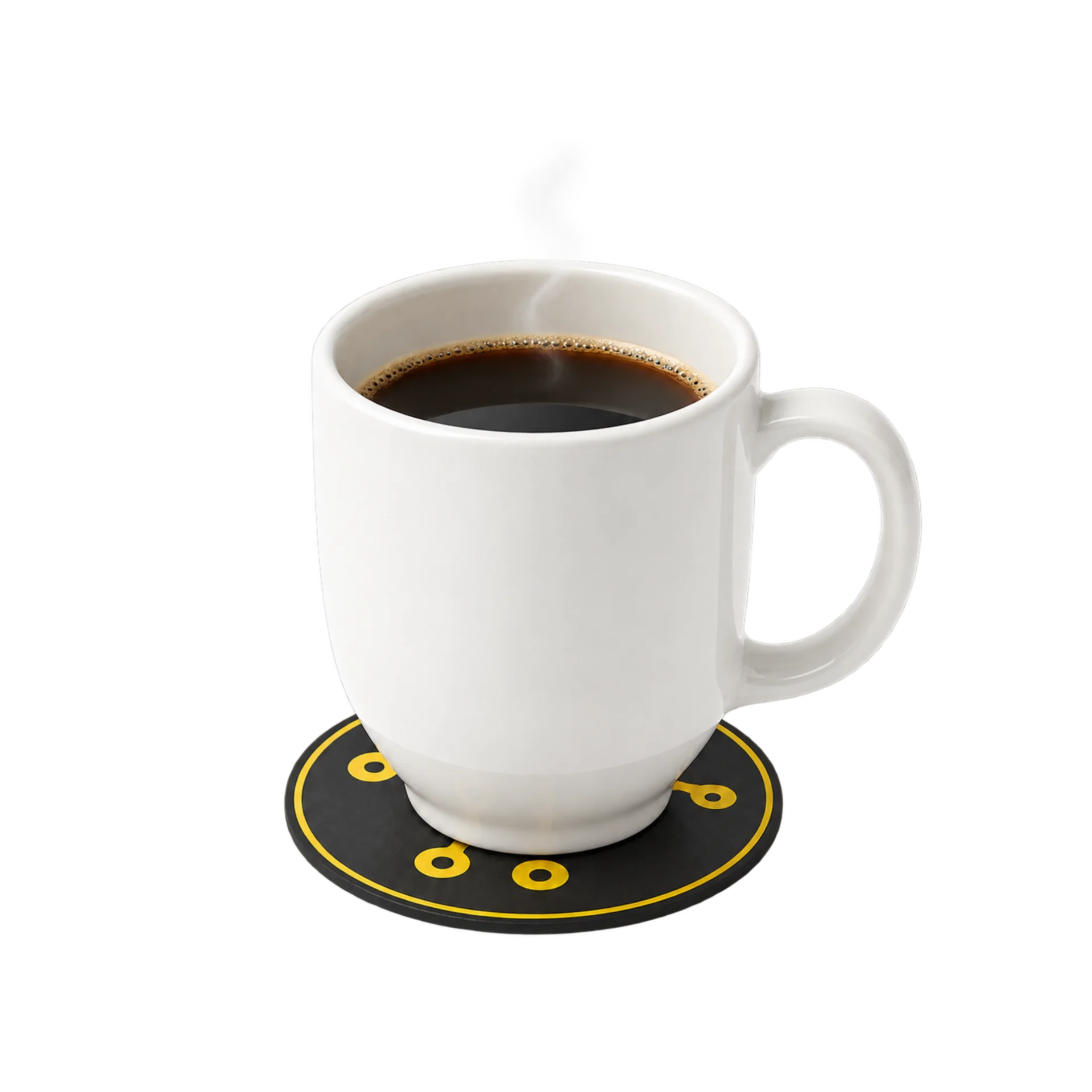 Single multipurpose baseplate used as coaster for hot drinks (PCBITE-7027)