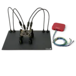 Complete debug test setup with Saleae logic analyzer and handsfree SP10 probes (PCBITE-7028)