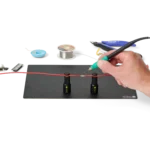 SP10, Hand soldering wire held by two magnetic spring-loaded PCB holders (PCBITE-7028)