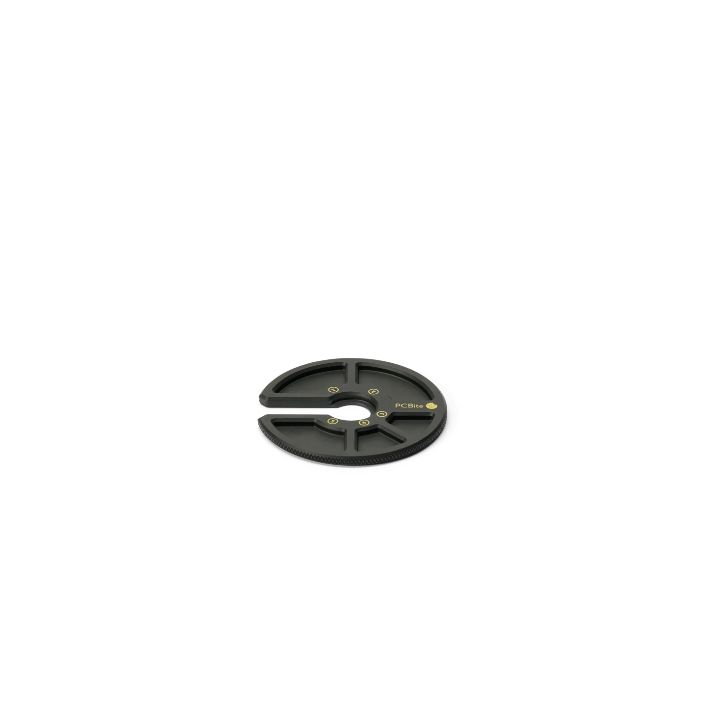 Side view of aluminum component tray with numbered compartments for SMD parts (PCBITE-7029)