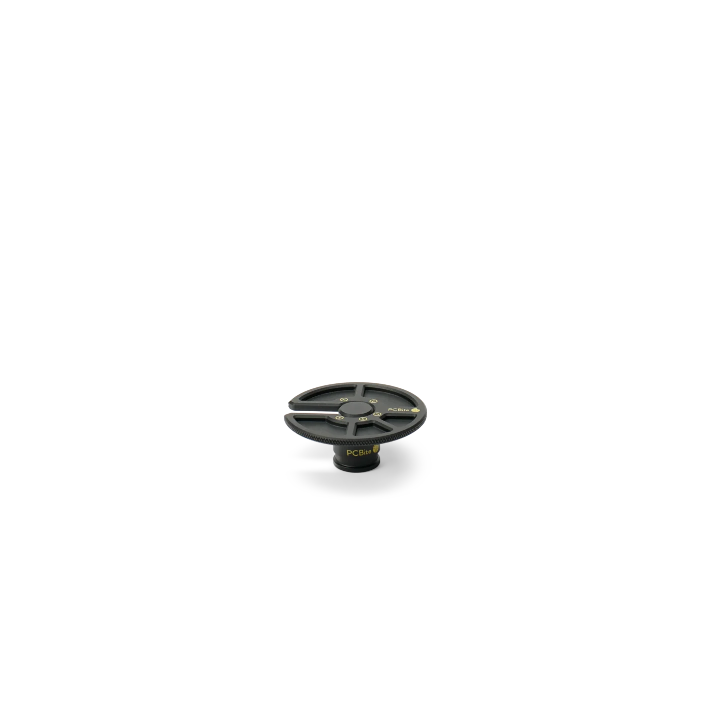 Component tray mounted on the low profile PCBite PCB holder (PCBITE-7029)