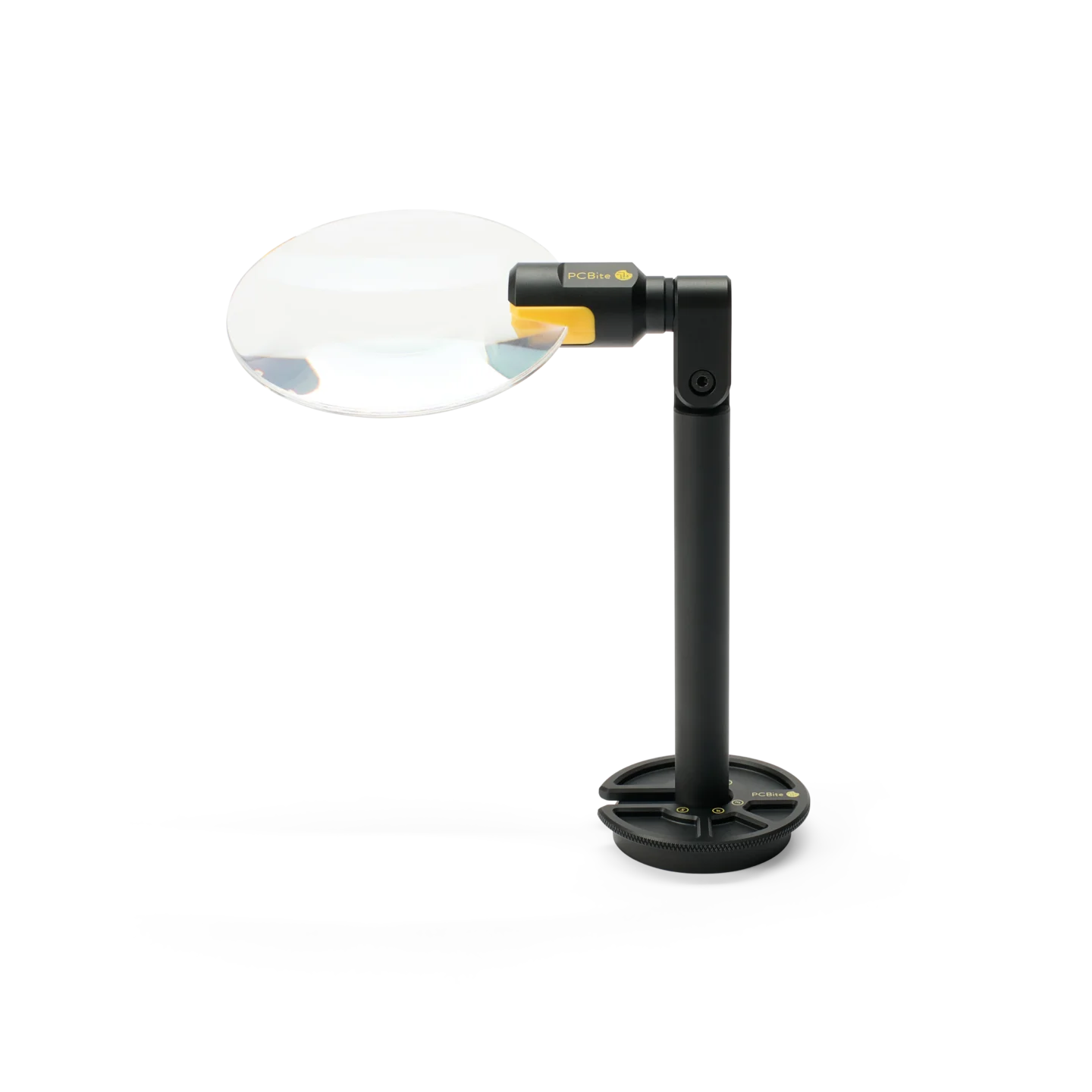 Component tray mounted on the base of the PCBite magnifier (PCBITE-7029)