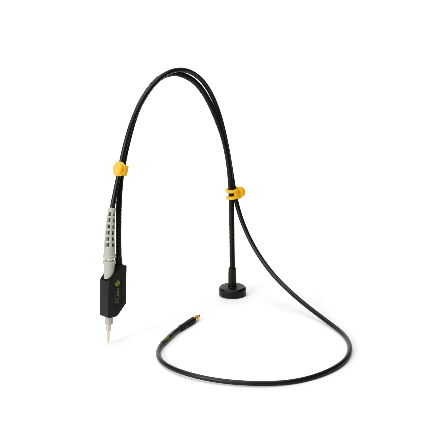 SQB1 I3C probe with its magnetic handsfree probe holder.