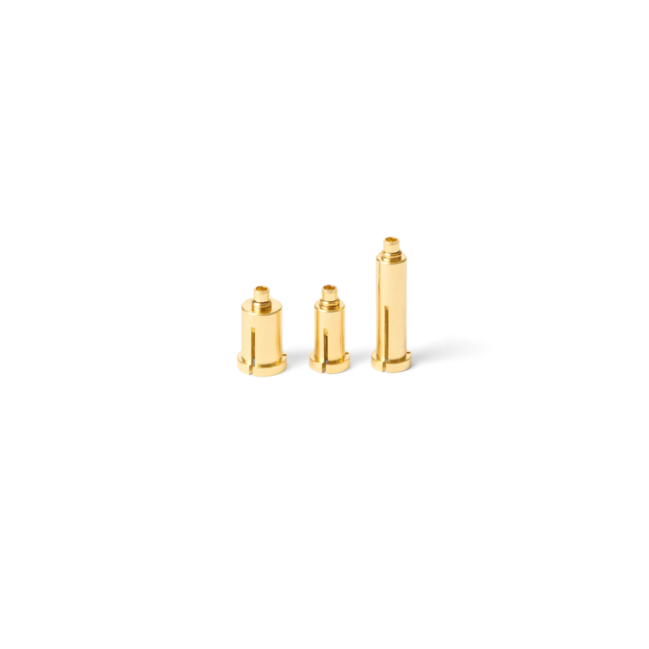 The three PCBite MMCX adapters side by side.